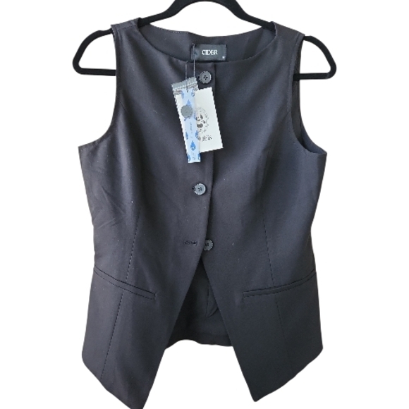 Cider Tops - Cider | Black Button Down Vest